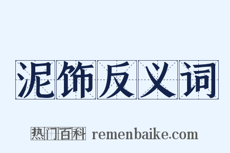 泥饰反义词是什么意思的图片